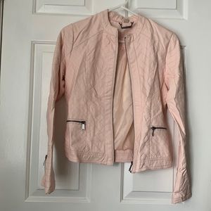 Light pink JOU JOU leather jacket